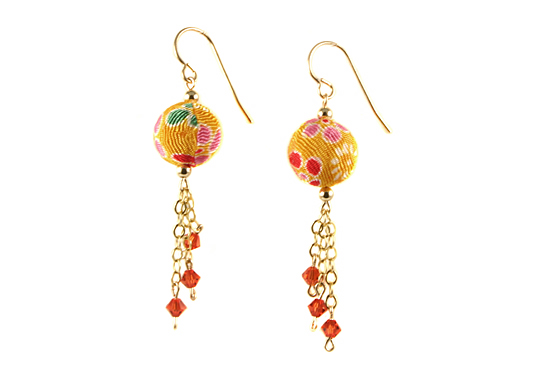 Kimono Earrings : Yumi Chen Designs :  kimono designer jewelry kimono earrings